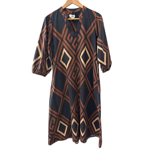 Anthropologie Porridge Mireil Midi Dress Brown Size Small - Picture 3 of 11